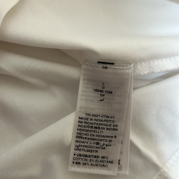 THE DROP WOMEN ASTRIC TWIST FRONT SHIRT WHITE NEW Sz LARGE - Picture 8 of 11